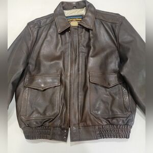 Wilson Brown Leather Bomber Jacket